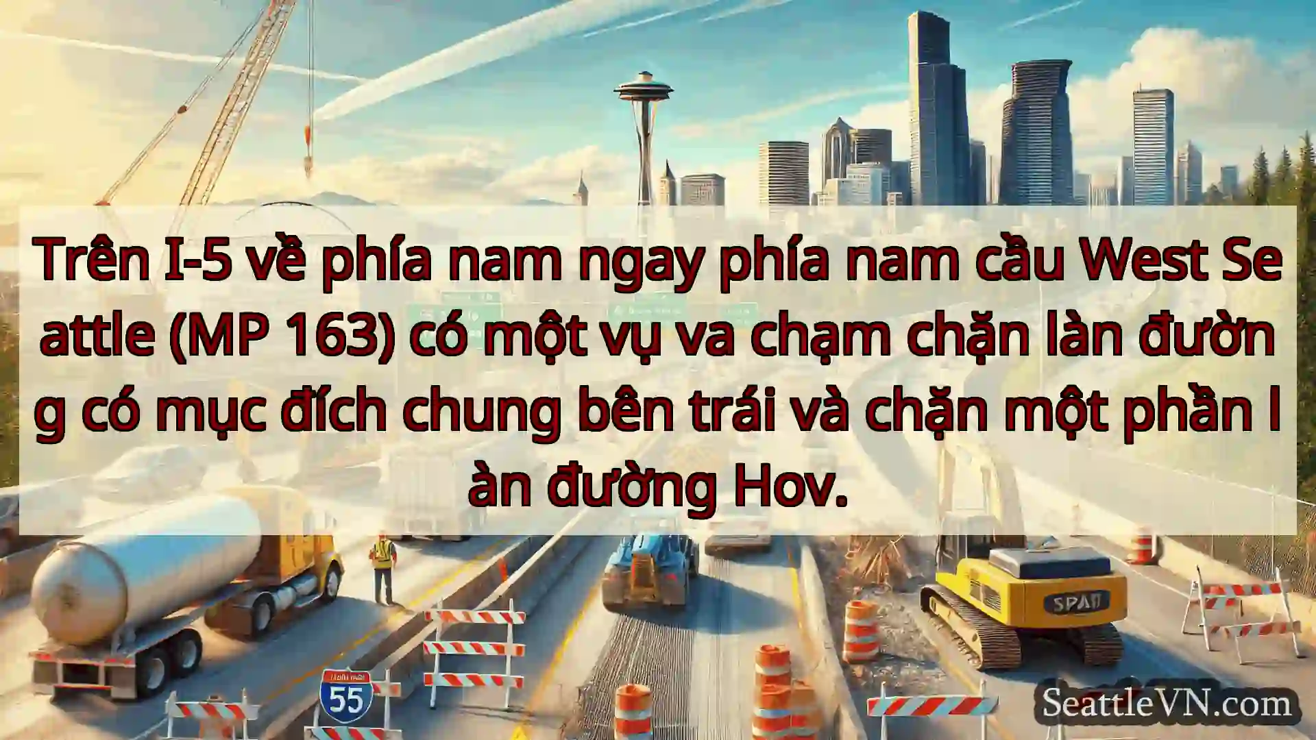 Tin tức Vận tải Seattle Trên I-5 về phía nam ngay phía nam