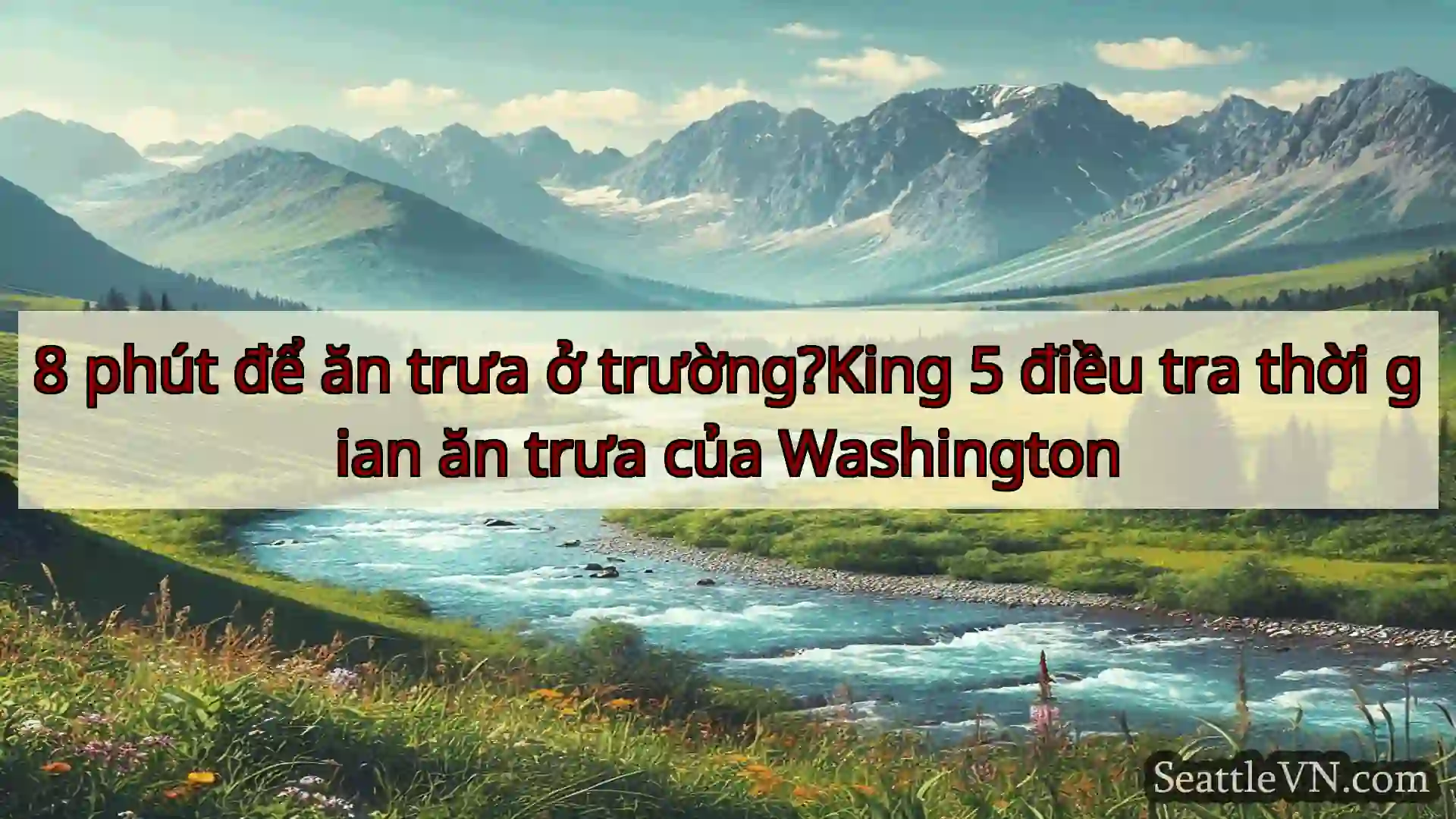 tin tức seattle 8 phút để ăn trưa ở trường?King 5