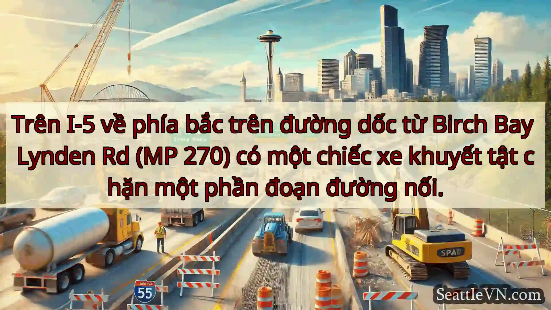 Tin tức Vận tải Seattle Trên I-5 về phía bắc trên đường