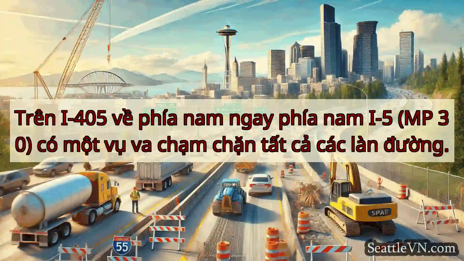 Tin tức Vận tải Seattle Trên I-405 về phía nam ngay phía