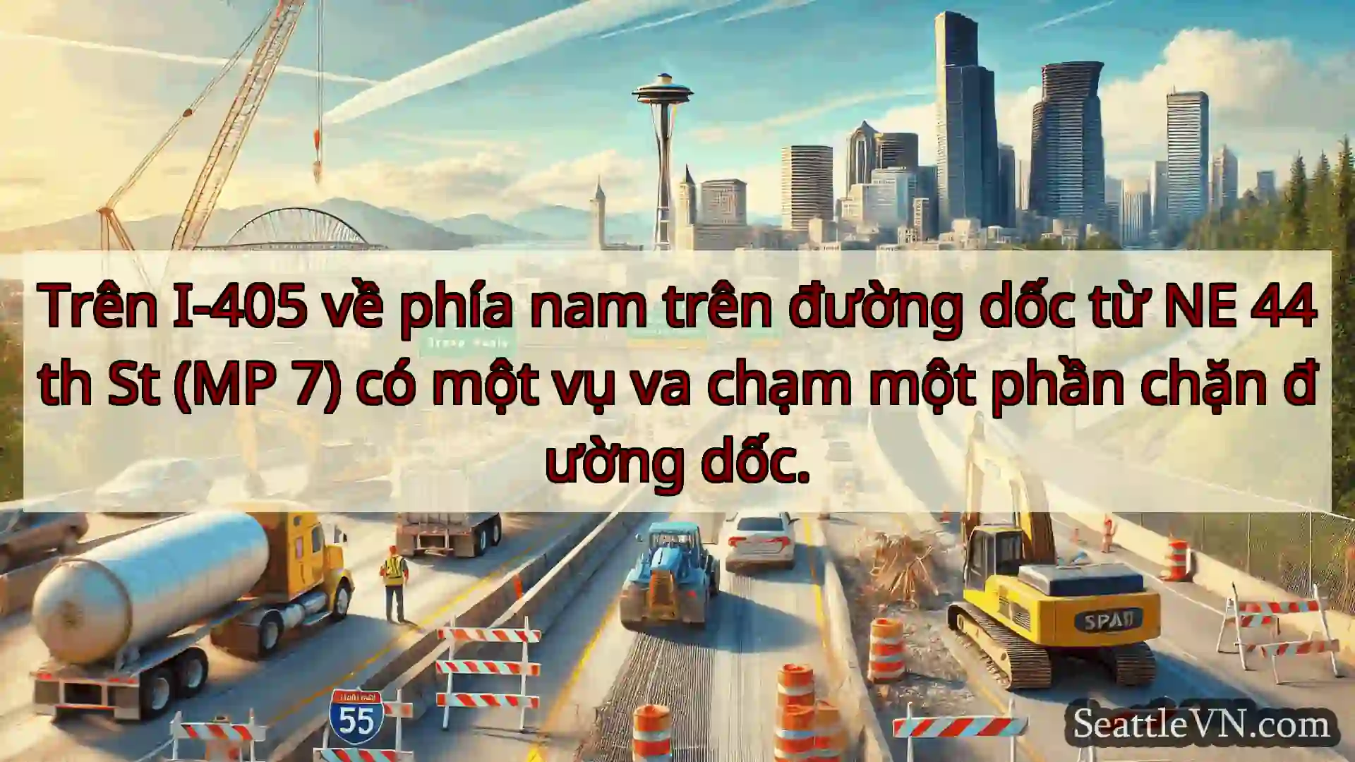 Tin tức Vận tải Seattle Trên I-405 về phía nam trên đường