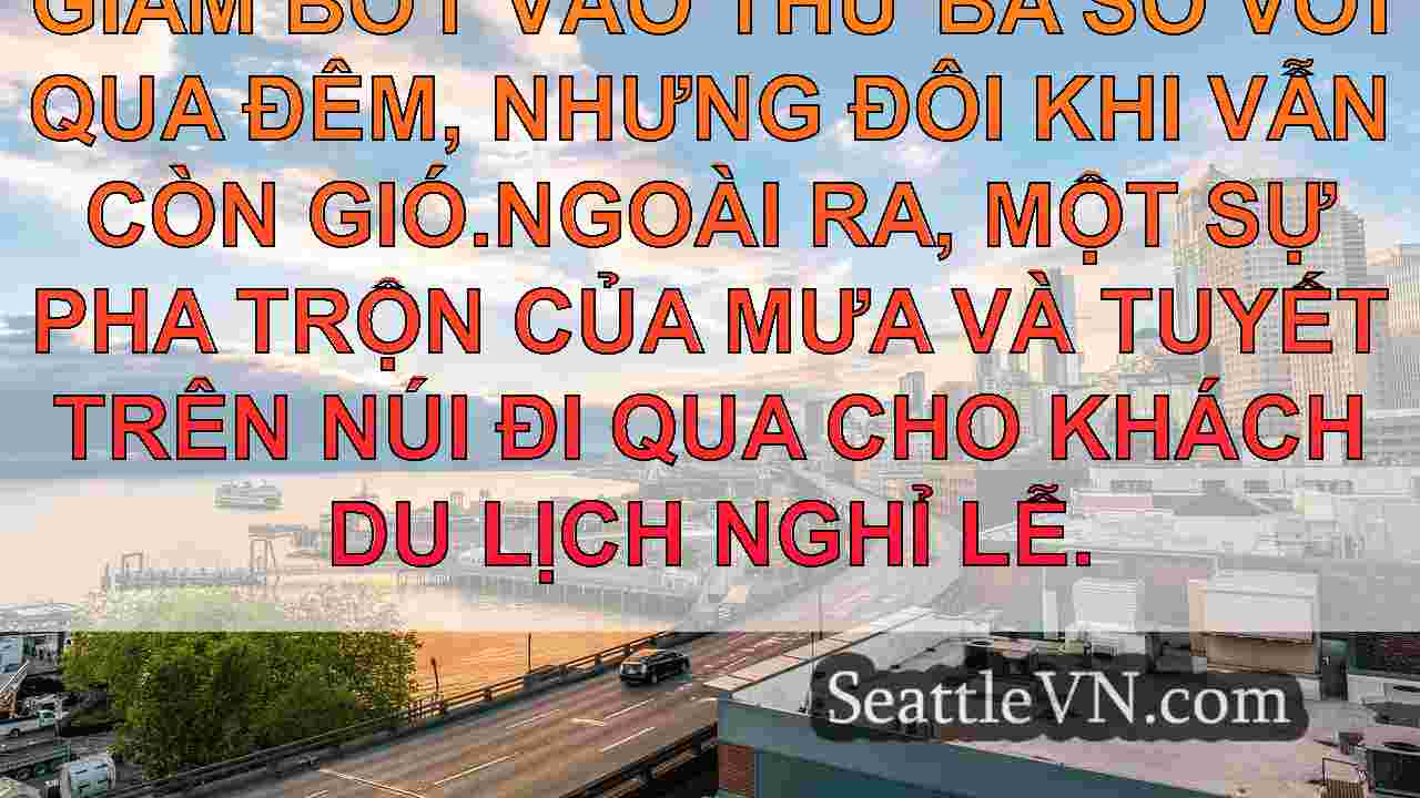 Giáng sinh mưa ở Seattle với tuyết núi