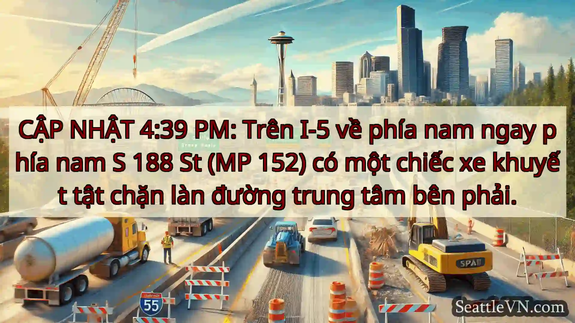 Tin tức Vận tải Seattle CẬP NHẬT 4:39 PM: Trên I-5 về phía