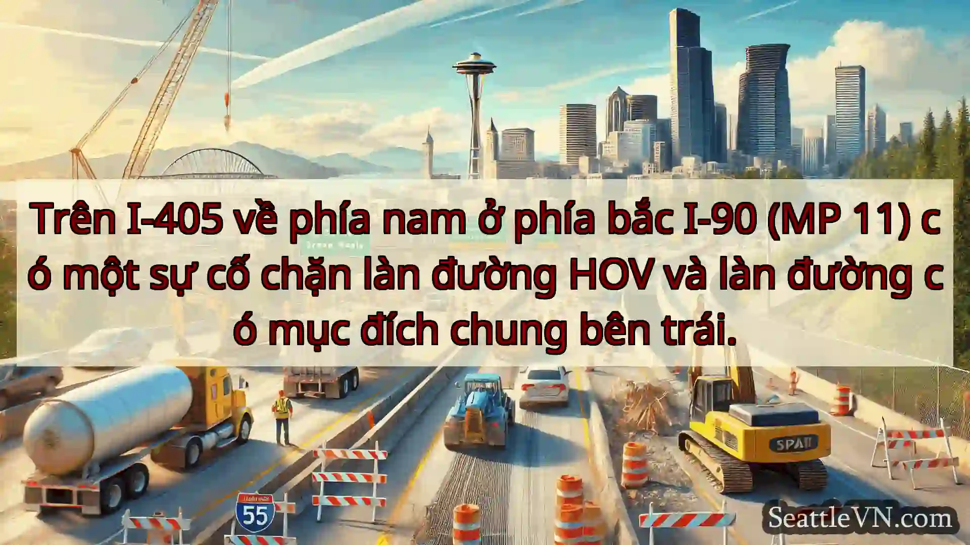 Tin tức Vận tải Seattle Trên I-405 về phía nam ở phía bắc