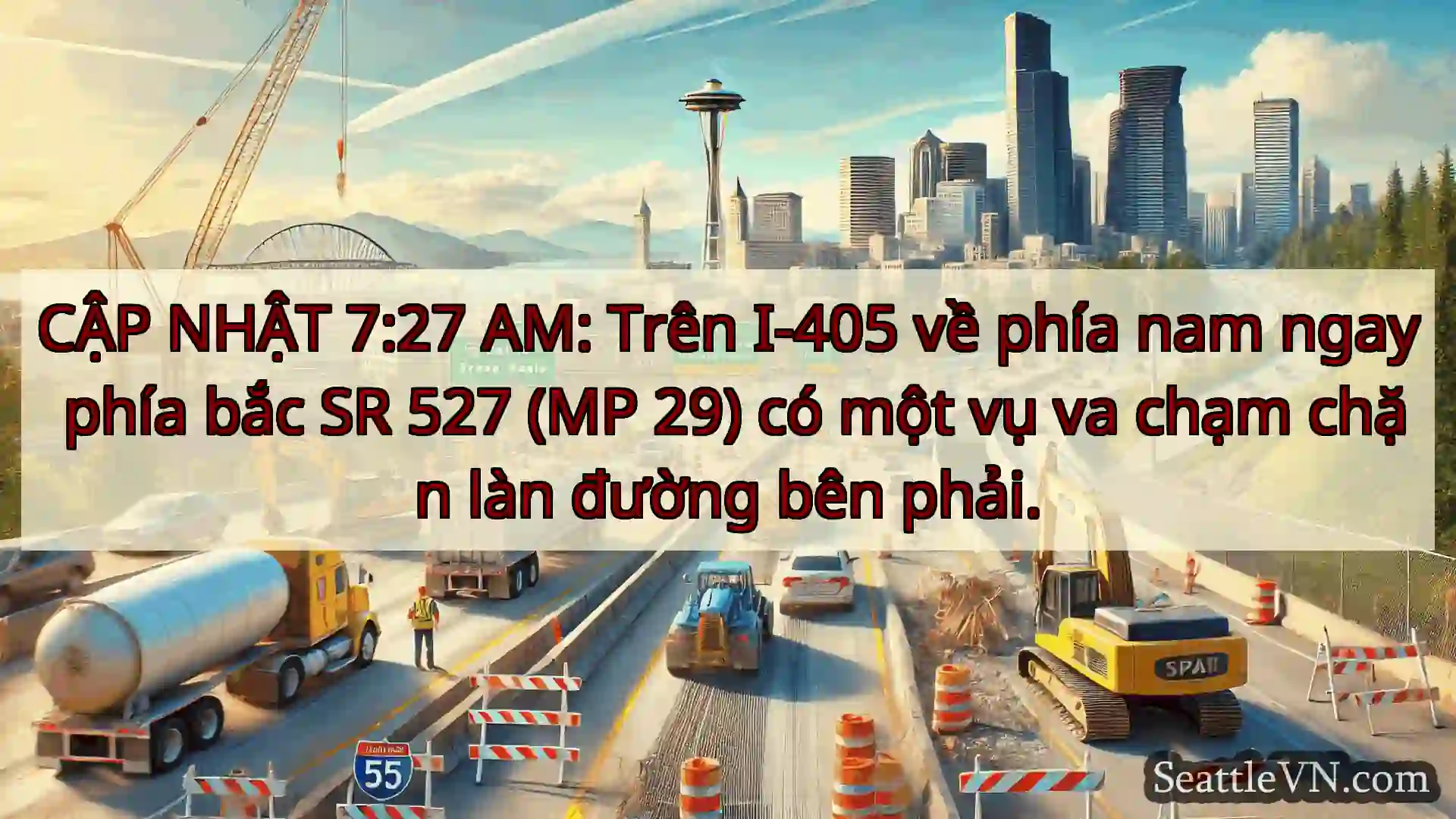 Tin tức Vận tải Seattle CẬP NHẬT 7:27 AM: Trên I-405 về