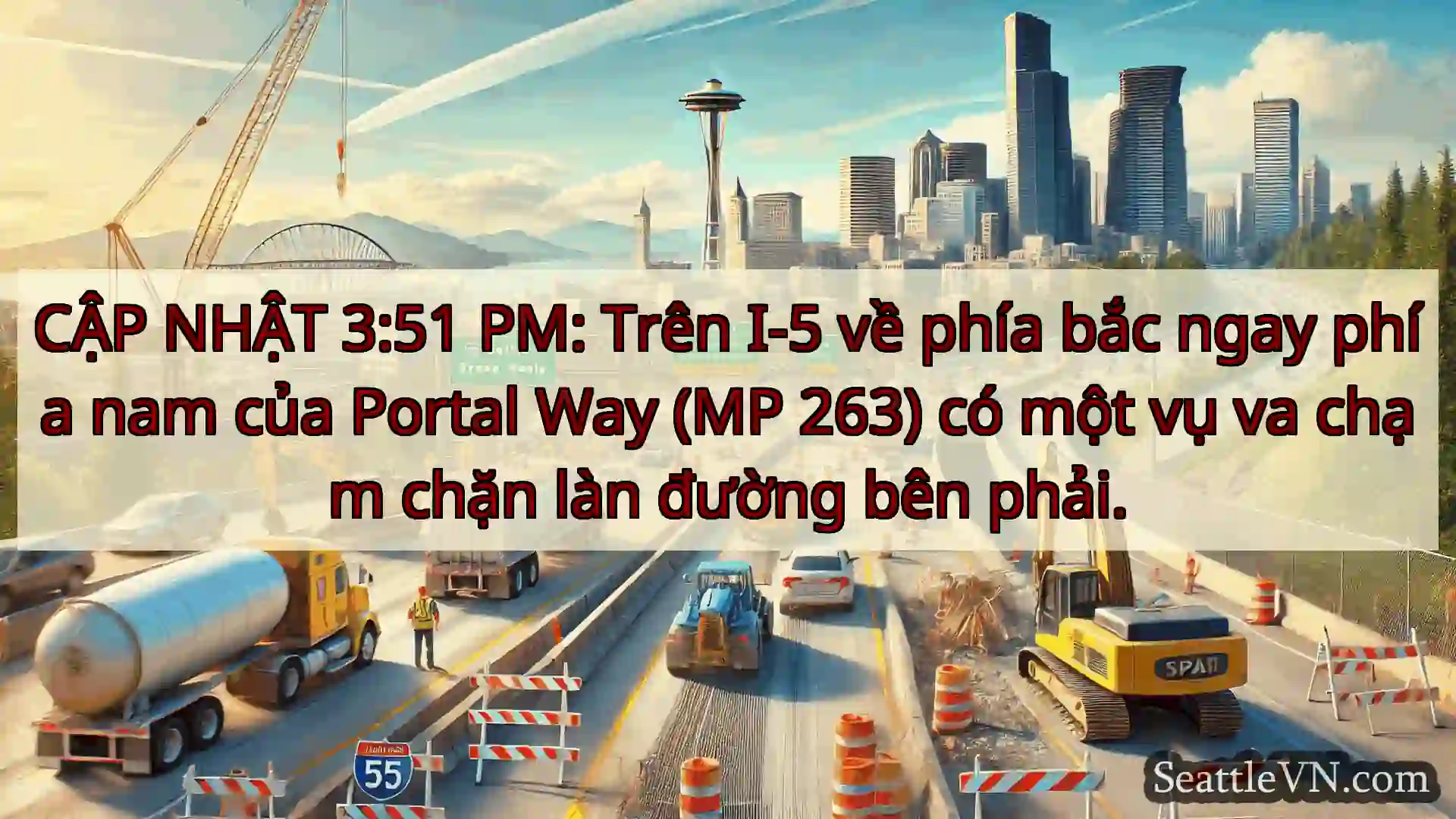 Tin tức Vận tải Seattle CẬP NHẬT 3:51 PM: Trên I-5 về phía