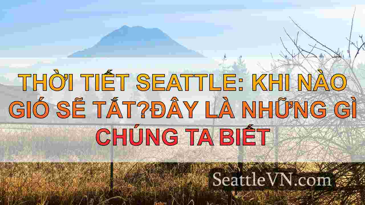 Thời tiết Seattle: Khi nào gió sẽ tắt?Đây là