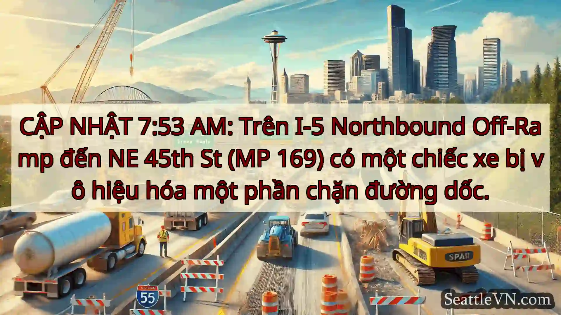 CẬP NHẬT 7:53 AM: Trên I-5 Northbound Off-Ramp