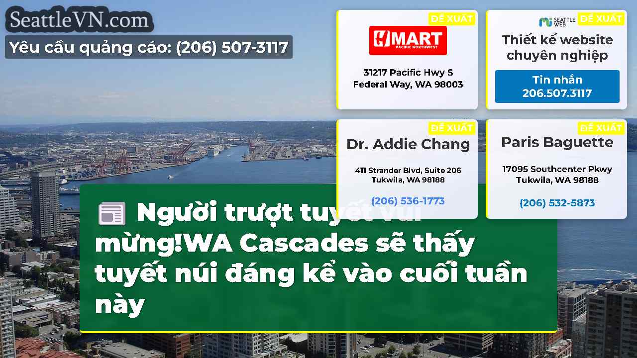 Người trượt tuyết vui mừng!WA Cascades sẽ thấy