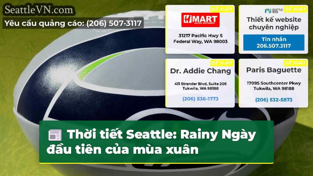 Thời tiết Seattle: Rainy Ngày đầu tiên của mùa