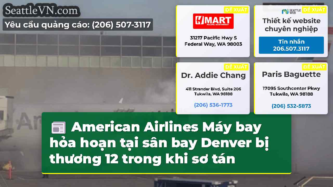 American Airlines Máy bay hỏa hoạn tại sân bay