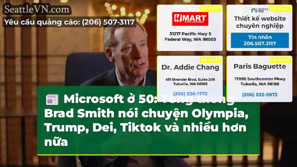 Microsoft ở 50: Tổng thống Brad Smith nói chuyện