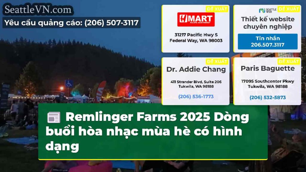 Remlinger Farms 2025 Dòng buổi hòa nhạc mùa hè có