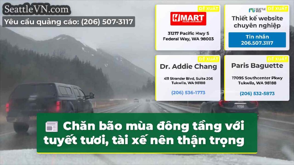 Chăn bão mùa đông tầng với tuyết tươi, tài xế nên