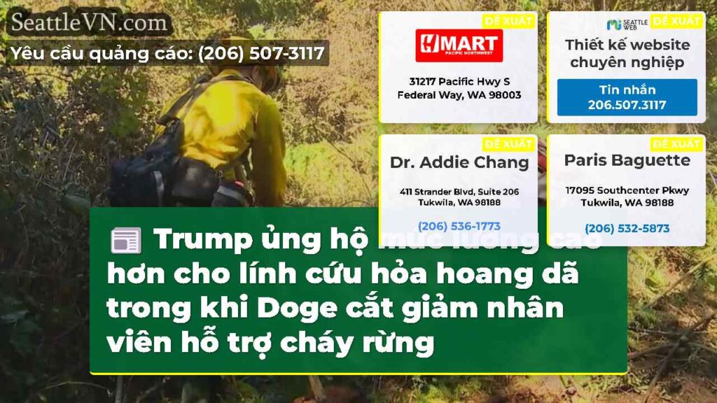 Trump ủng hộ mức lương cao hơn cho lính cứu hỏa