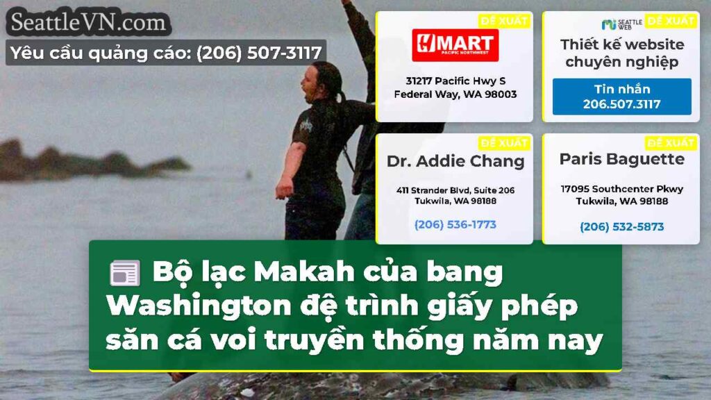 Bộ lạc Makah của bang Washington đệ trình giấy