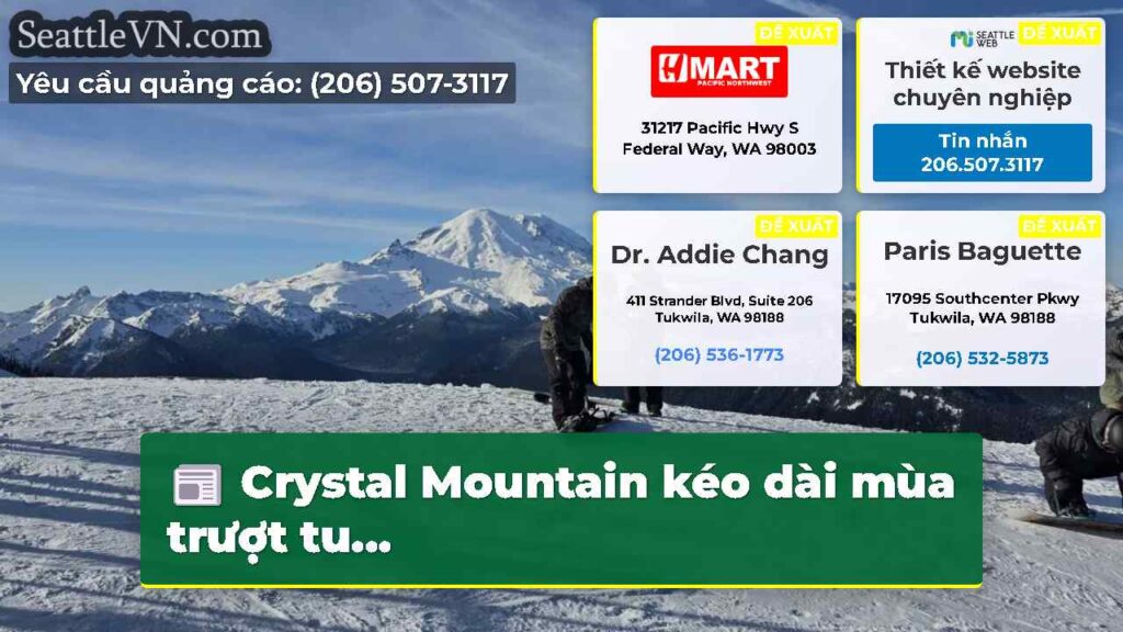 Crystal Mountain kéo dài mùa trượt tu...