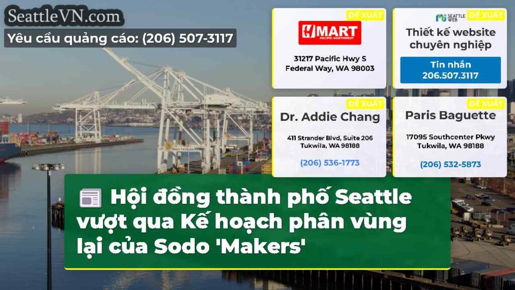 Hội đồng thành phố Seattle vượt qua Kế hoạch phân