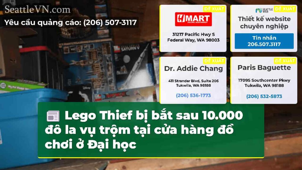 Lego Thief bị bắt sau 10.000 đô la vụ trộm tại