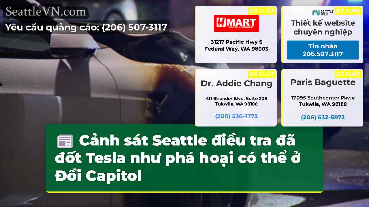 Cảnh sát Seattle điều tra đã đốt Tesla như phá