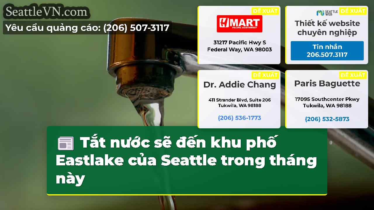 Tắt nước sẽ đến khu phố Eastlake của Seattle