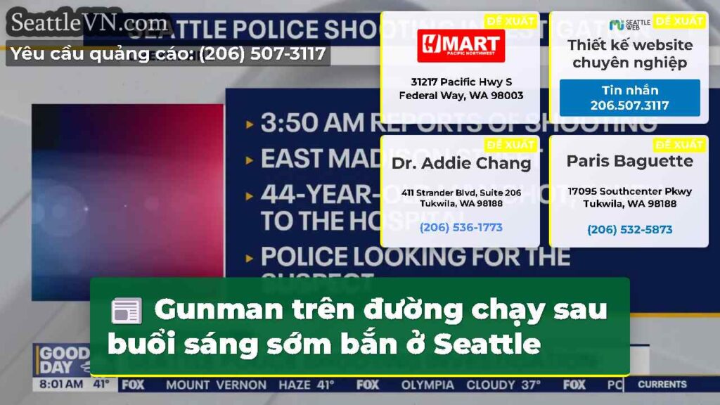 Gunman trên đường chạy sau buổi sáng sớm bắn ở