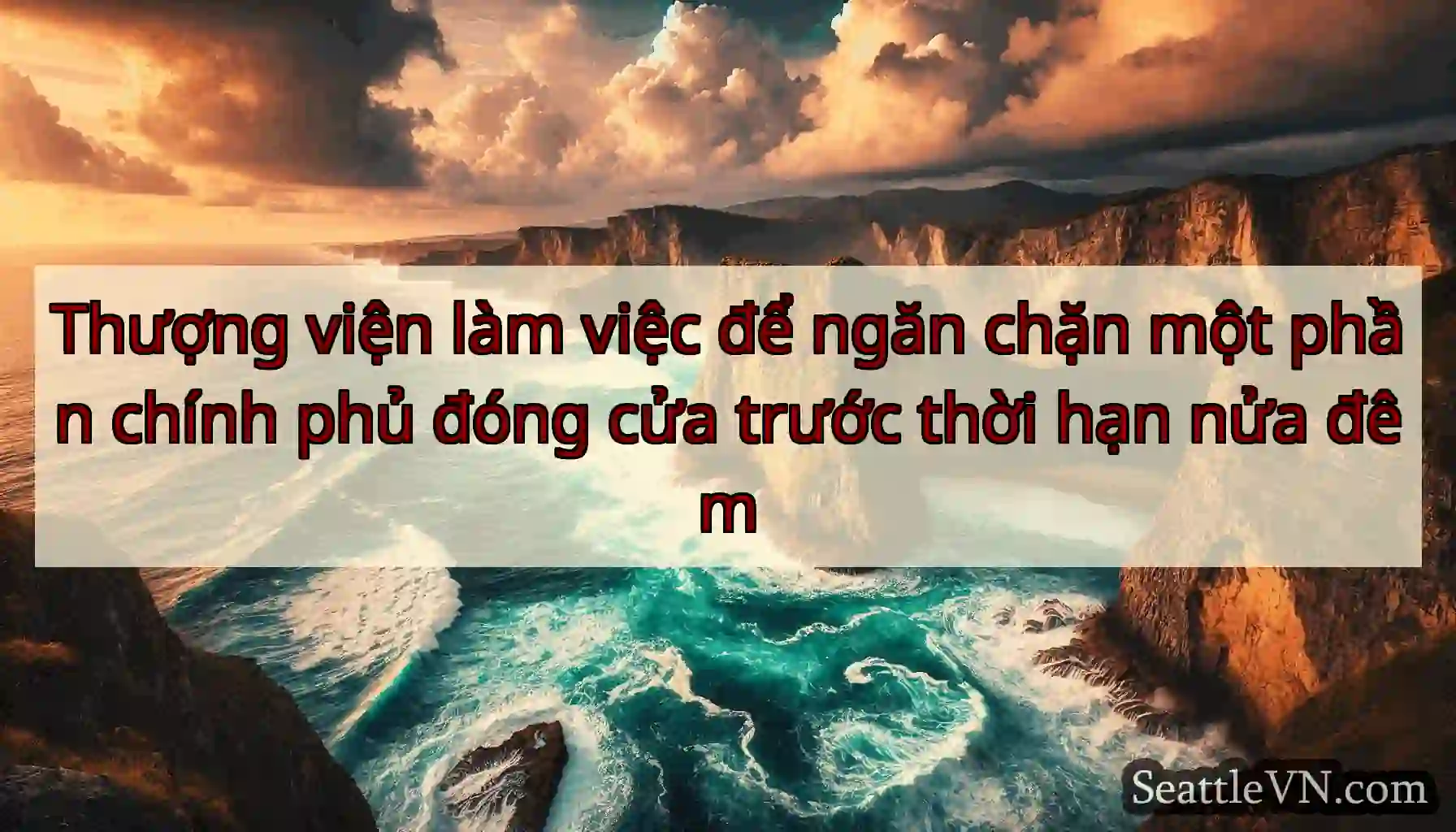 Thượng viện làm việc để ngăn chặn một phần chính