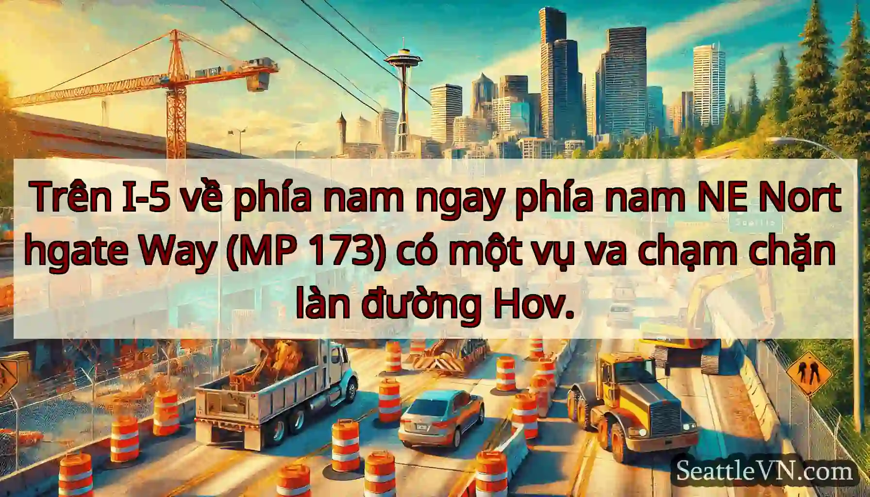 Trên I-5 về phía nam ngay phía nam NE Northgate