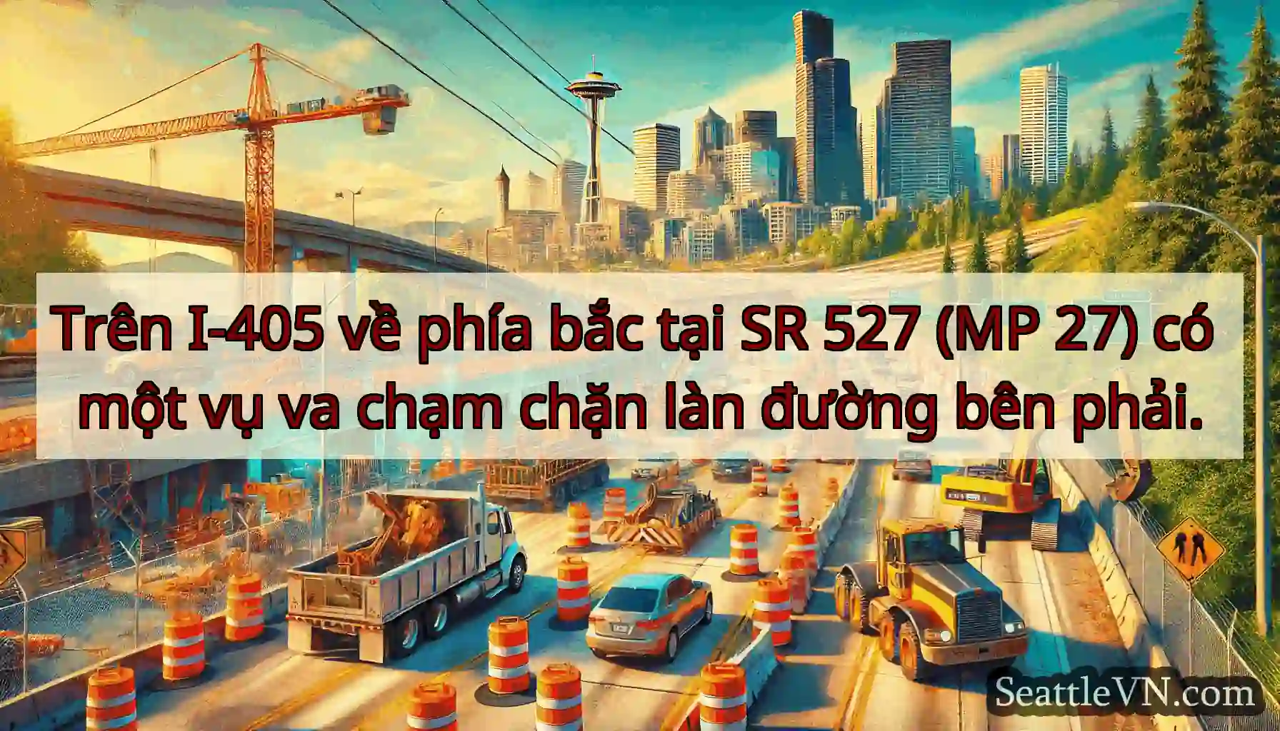 Trên I-405 về phía bắc tại SR 527 (MP 27) có một