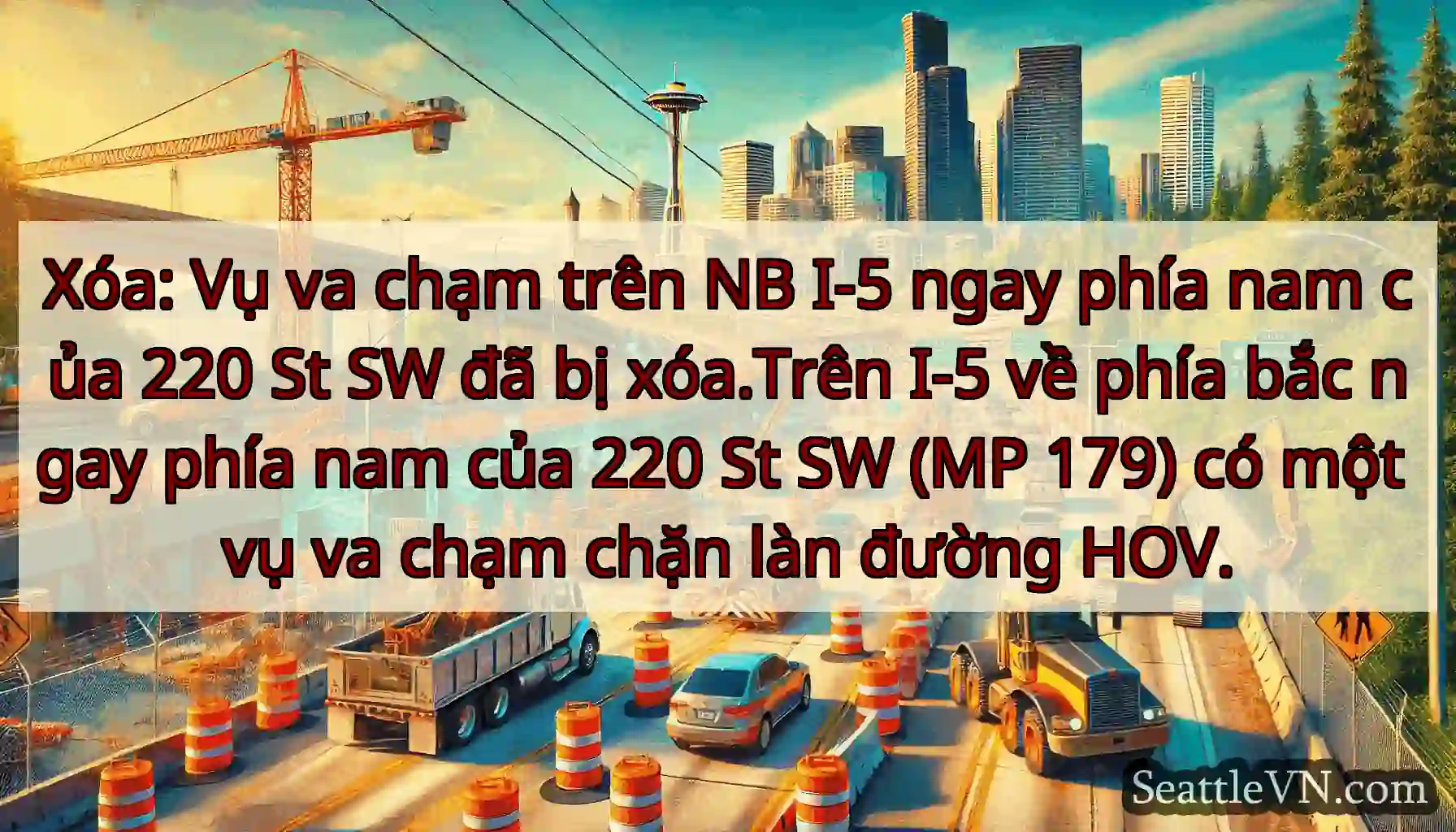 Xóa: Vụ va chạm trên NB I-5 ngay phía nam của 220