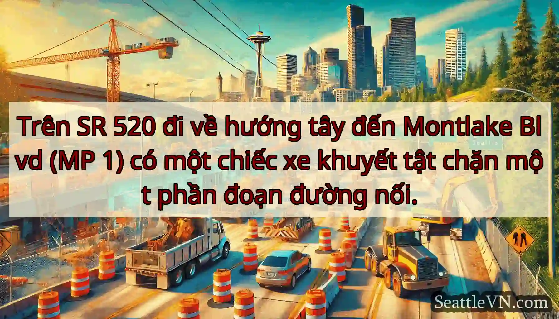 Trên SR 520 đi về hướng tây đến Montlake Blvd (MP