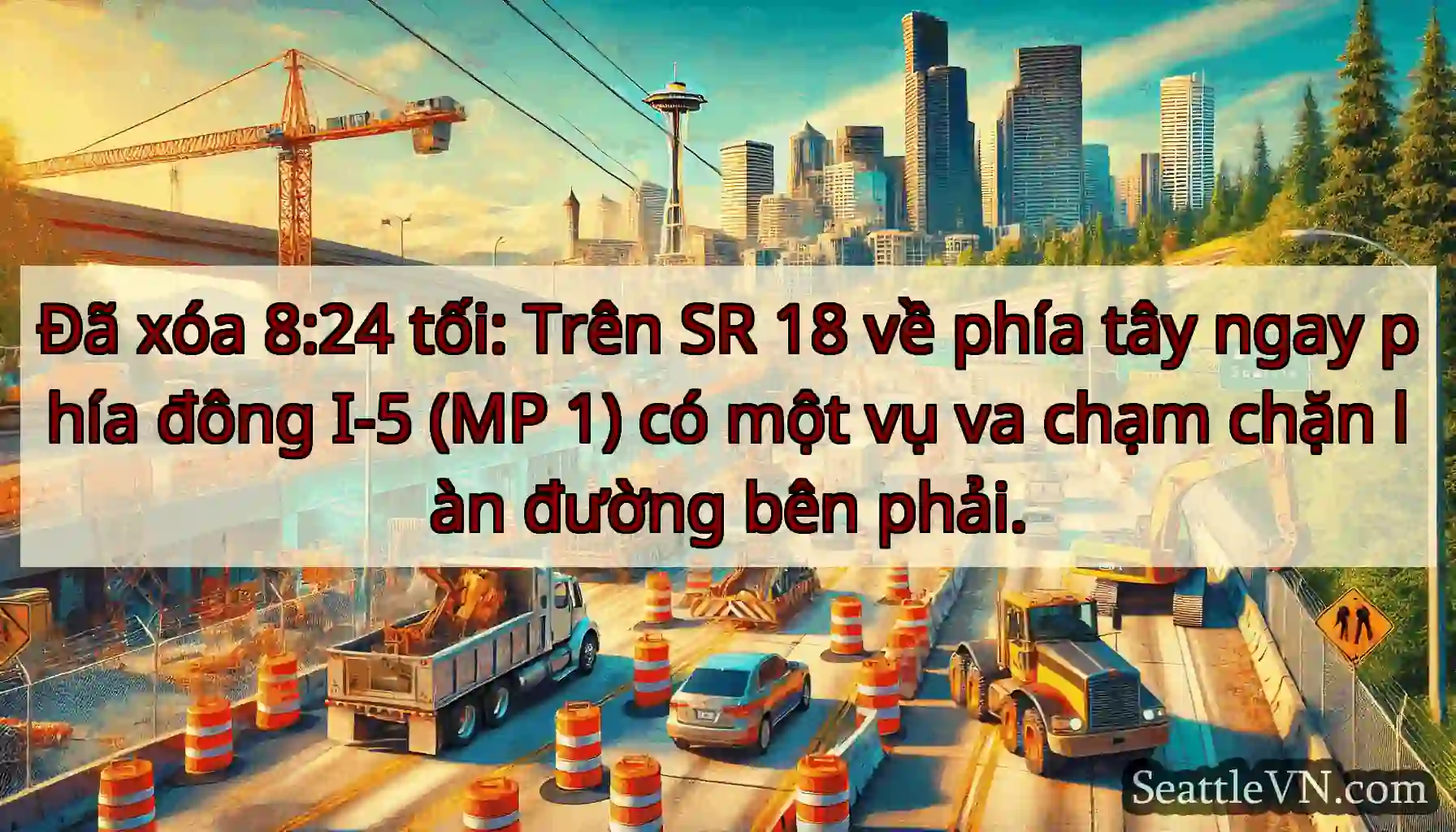 Đã xóa 8:24 tối: Trên SR 18 về phía tây ngay phía