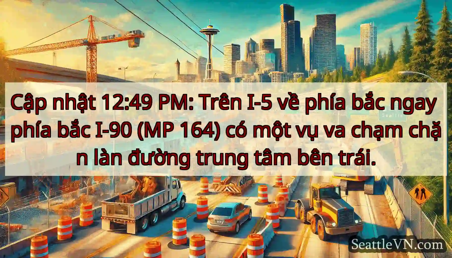 Cập nhật 12:49 PM: Trên I-5 về phía bắc ngay phía