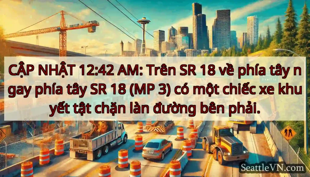 CẬP NHẬT 12:42 AM: Trên SR 18 về phía tây ngay