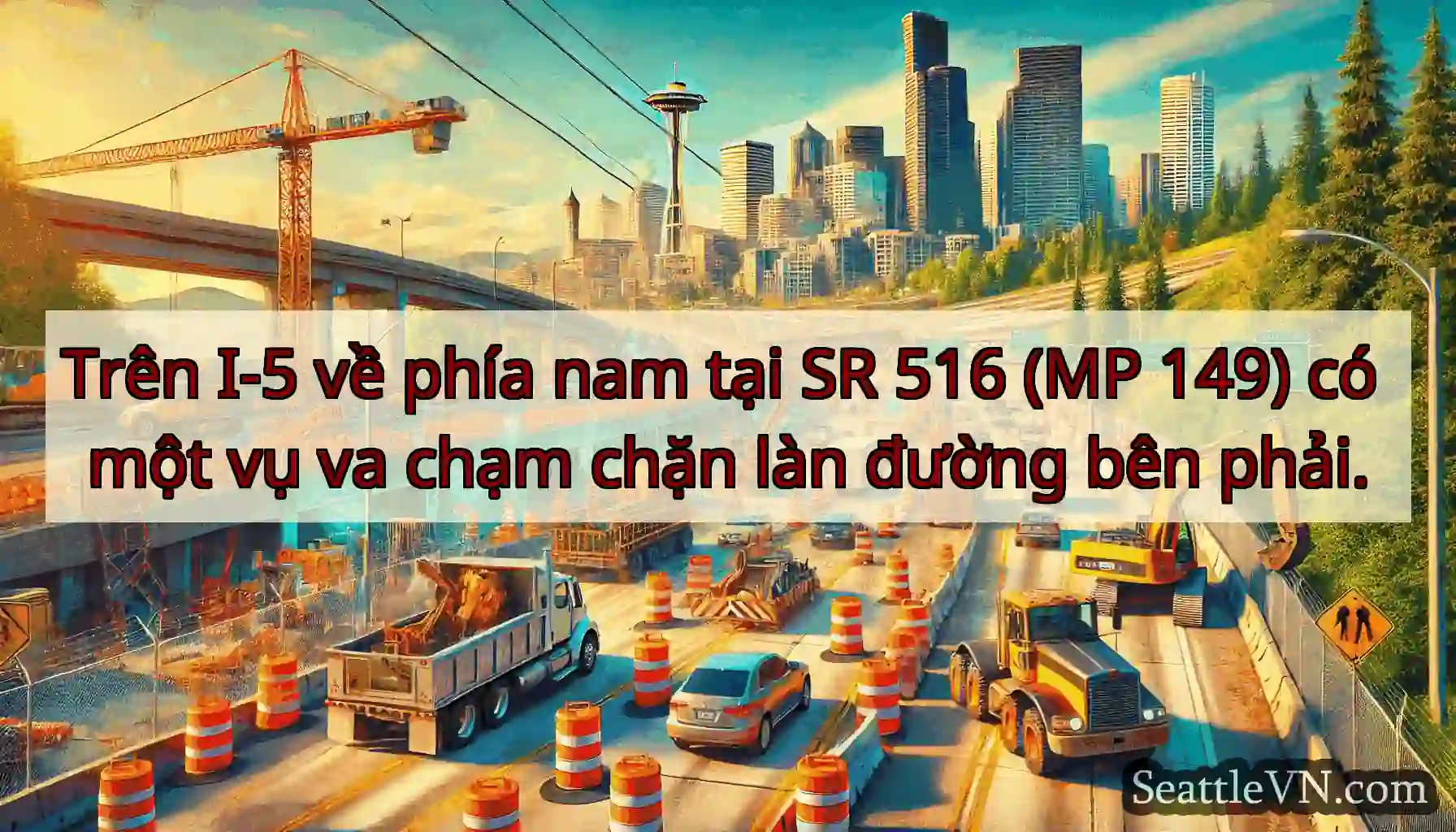 Trên I-5 về phía nam tại SR 516 (MP 149) có một