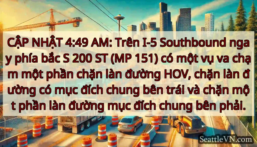 CẬP NHẬT 4:49 AM: Trên I-5 Southbound ngay phía