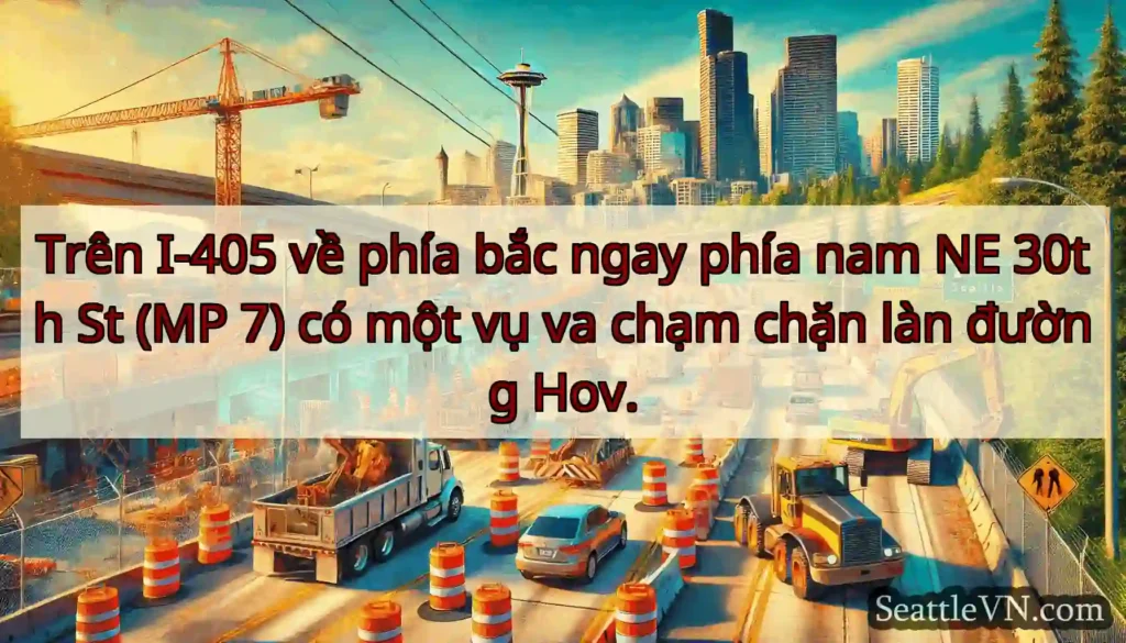 Trên I-405 về phía bắc ngay phía nam NE 30th St