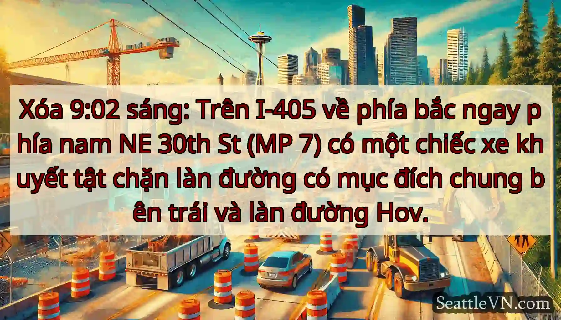 Xóa 9:02 sáng: Trên I-405 về phía bắc ngay phía