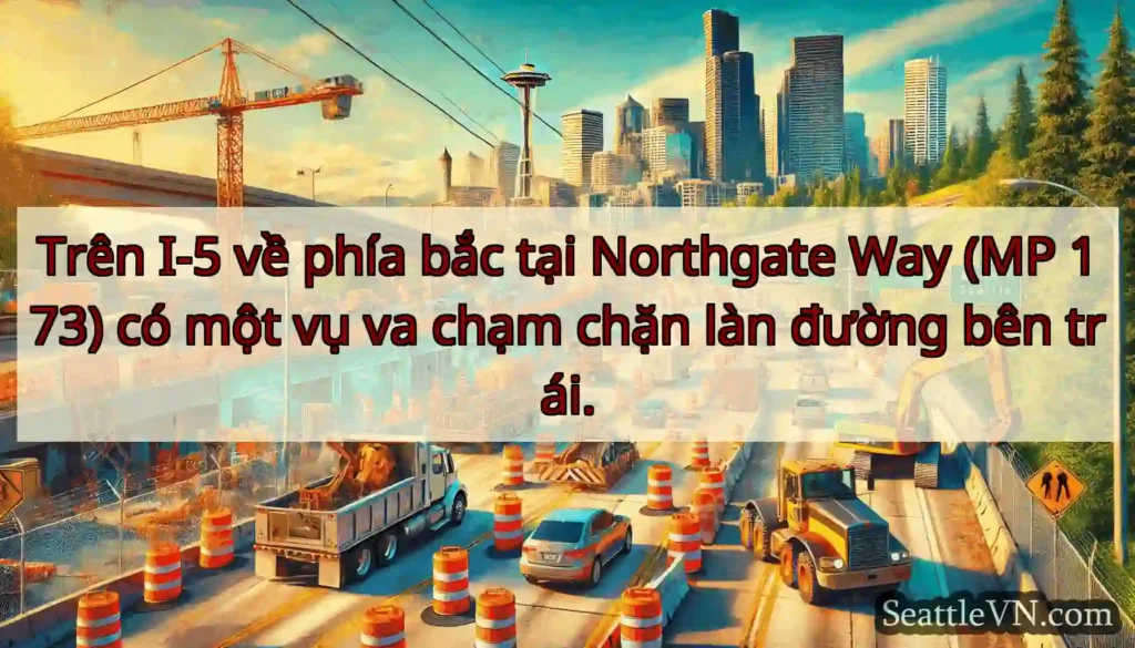 Trên I-5 về phía bắc tại Northgate Way (MP 173)