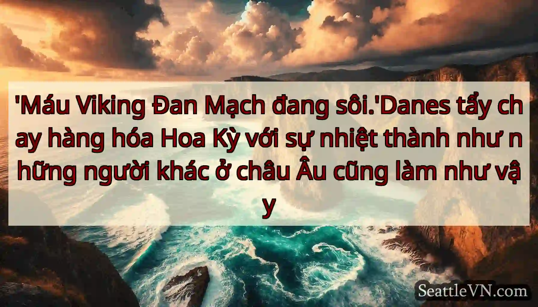 'Máu Viking Đan Mạch đang sôi.'Danes tẩy chay