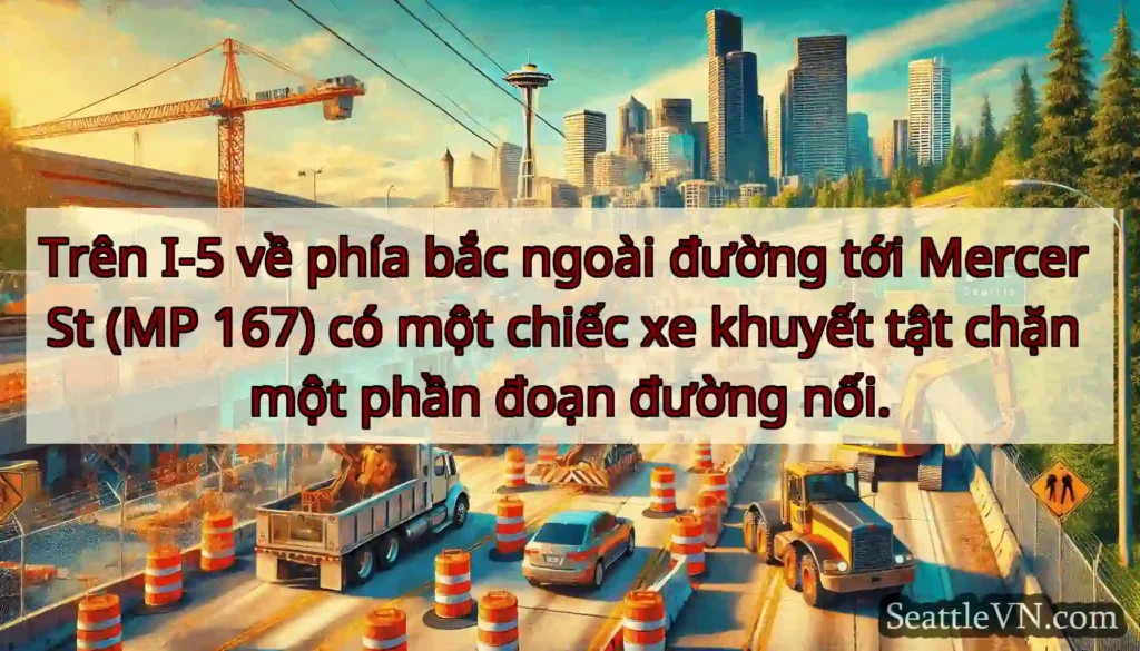 Trên I-5 về phía bắc ngoài đường tới Mercer St