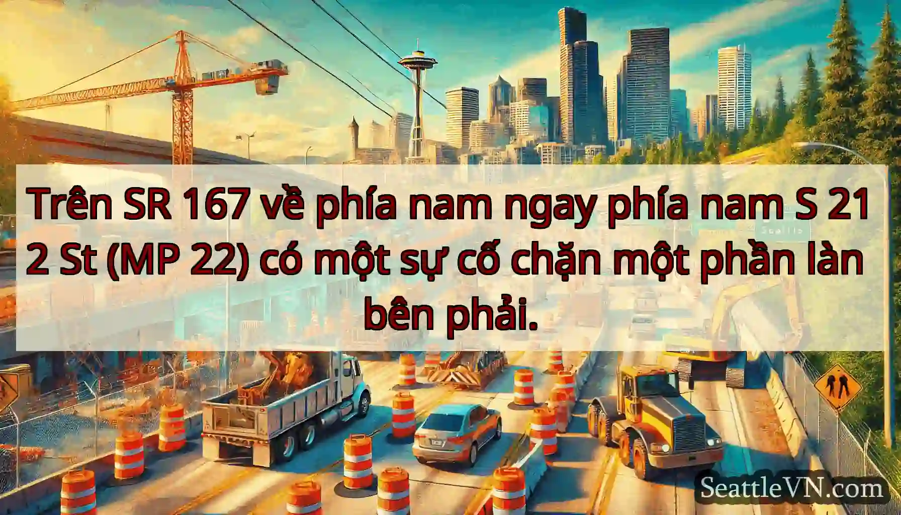 Trên SR 167 về phía nam ngay phía nam S 212 St