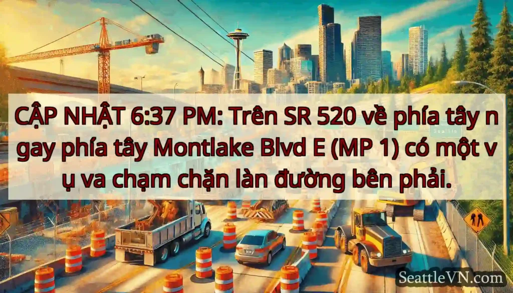 CẬP NHẬT 6:37 PM: Trên SR 520 về phía tây ngay