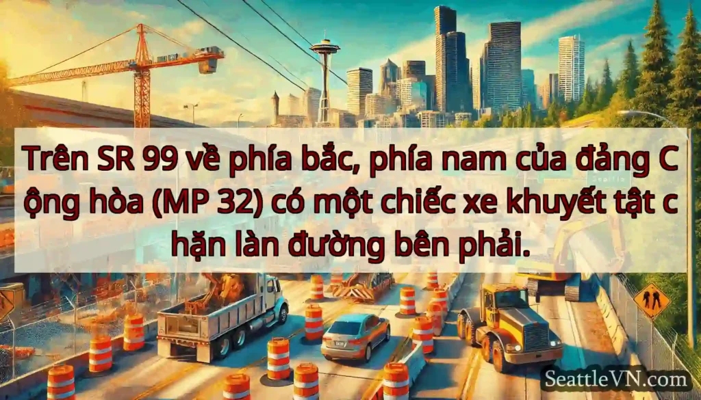 Trên SR 99 về phía bắc, phía nam của đảng Cộng