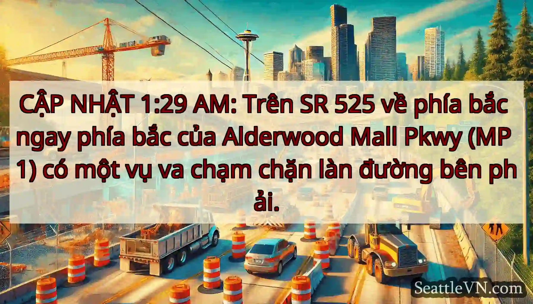 CẬP NHẬT 1:29 AM: Trên SR 525 về phía bắc ngay