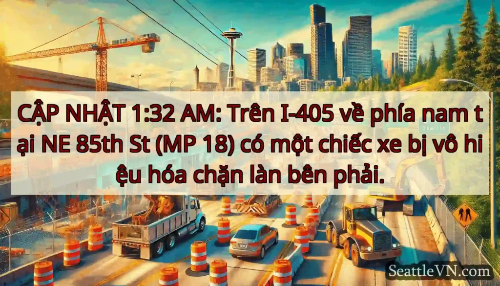 CẬP NHẬT 1:32 AM: Trên I-405 về phía nam tại NE