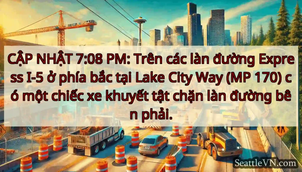 CẬP NHẬT 7:08 PM: Trên các làn đường Express I-5