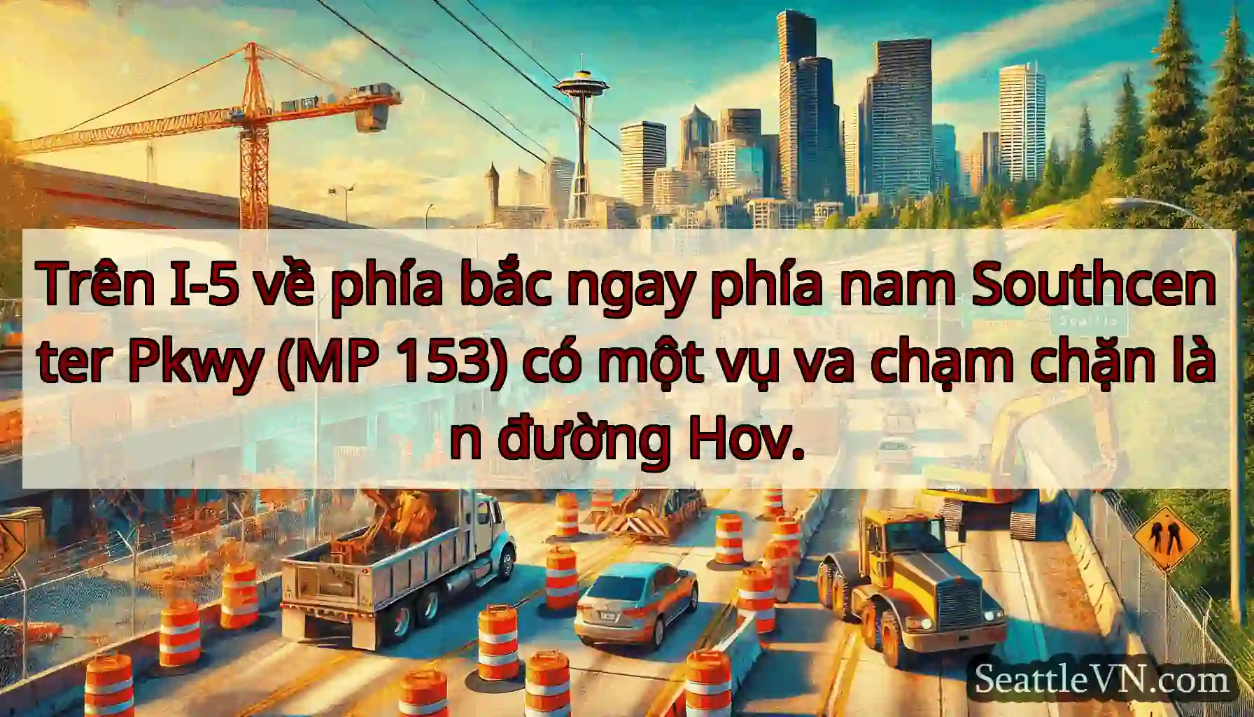 Trên I-5 về phía bắc ngay phía nam Southcenter