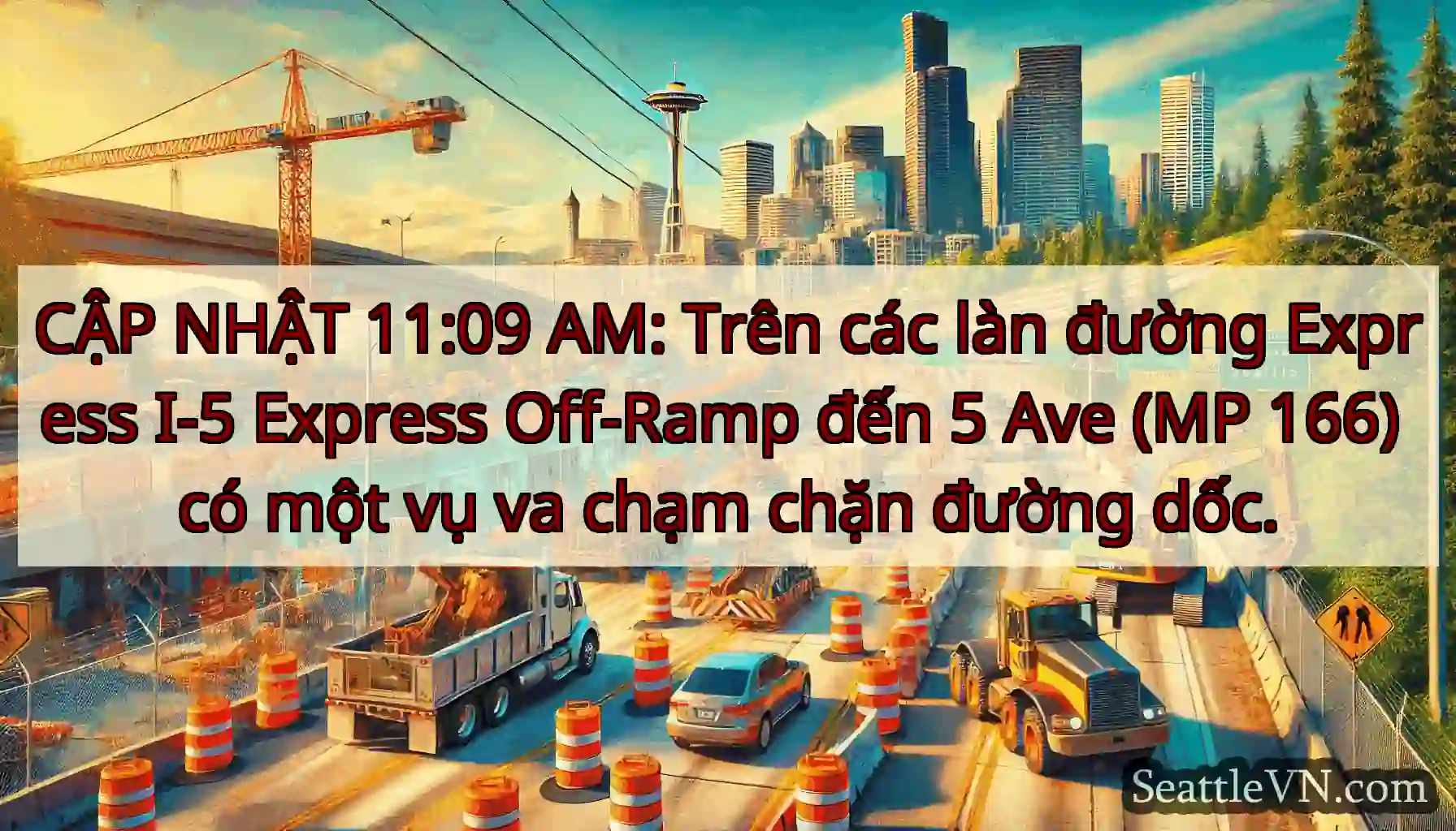 CẬP NHẬT 11:09 AM: Trên các làn đường Express I-5