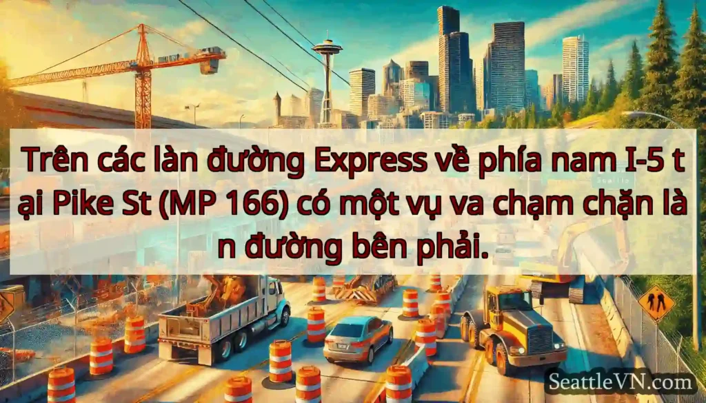 Trên các làn đường Express về phía nam I-5 tại